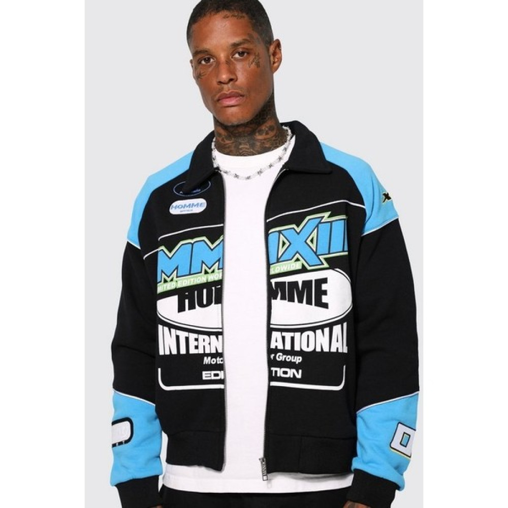 NewLaker Unisex Boxy Limited Edition Mavi Motosport Fermurarlı Bomber Ceket Erkek Ceket Fiyatı