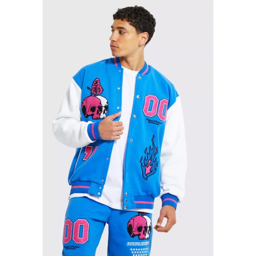 NewLaker Unisex Oversize 77 Worlwide Bomber Kolej Ceket Erkek Ceket Fiyatı