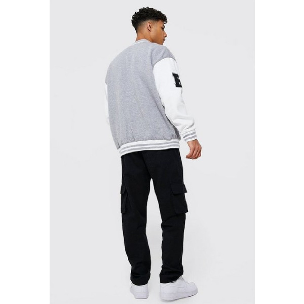 NewLaker Unisex Oversize Gri M Bomber Kolej Ceket Erkek Ceket Fiyatı