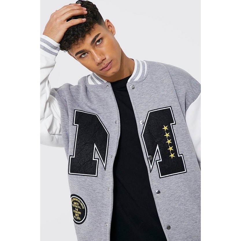 NewLaker Unisex Oversize Gri M Kolej Ceket Şık Tasarım ve Rahat Kullanım Özellikleriyle Giyim & İç Giyim Fiyatı