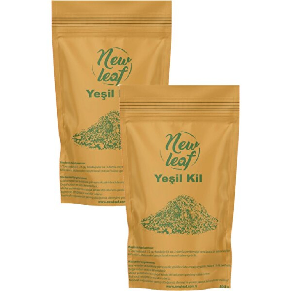 Newleaf Yeşil Kil Doğal Yüz Maskesi 500 gr x2 Adet Maskeler Fiyatı