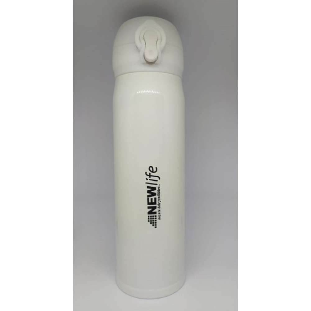 Newlife Beyaz 500 ml Çelik Termos Matara Kamp Sporcu Termosu Paslanmaz Çelik Sıcak Soğuk Termos Çift Katman Sızdırmaz Kamp Mutfağı Fiyatı