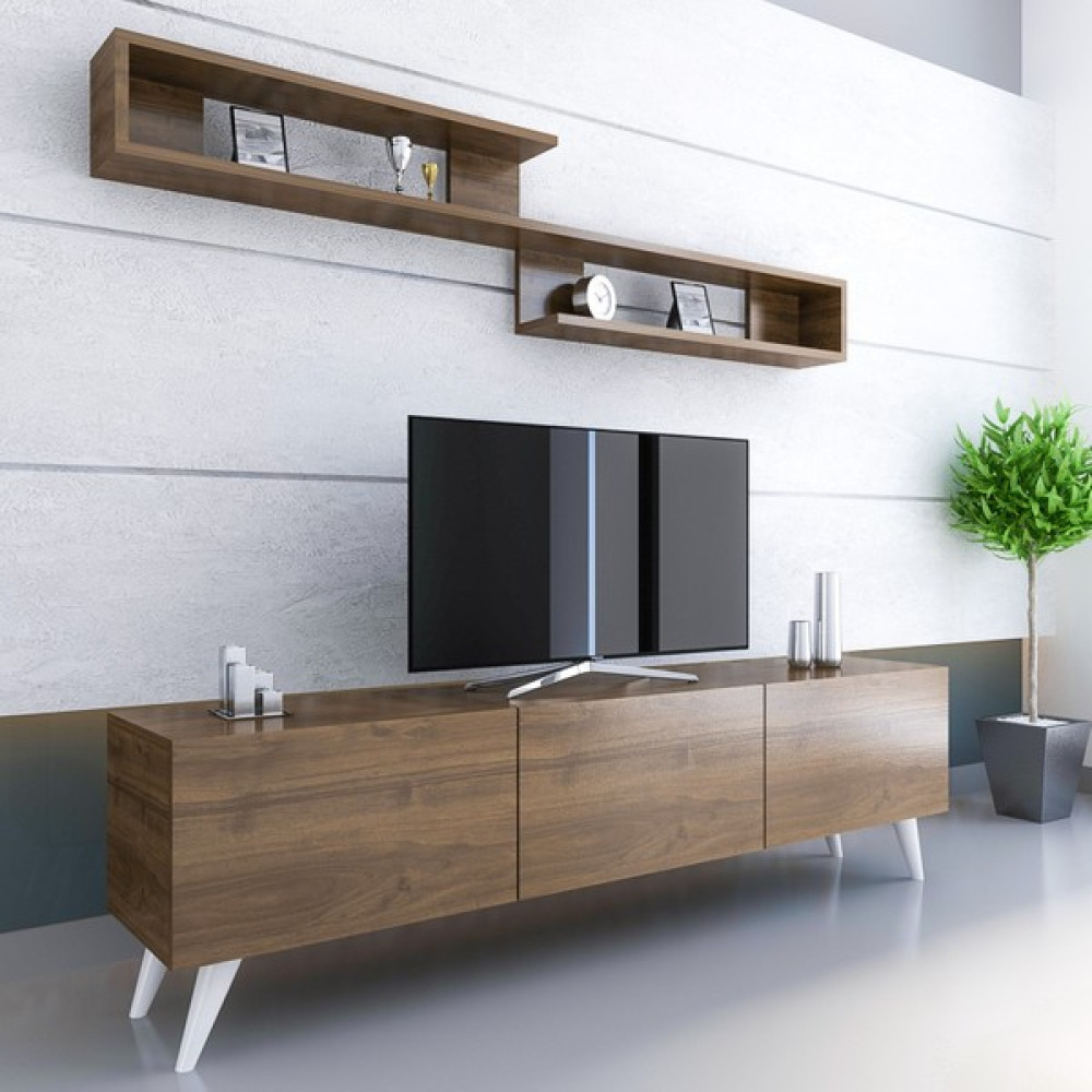 Newline Mobilya Atlas Ceviz Tv Ünitesi 150 cm Tv Ünitesi / Sehpası Fiyatı