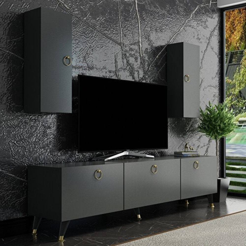 Newline Mobilya Drake Tv Ünitesi 180 cm Antrasit Tv Ünitesi / Sehpası Fiyatı