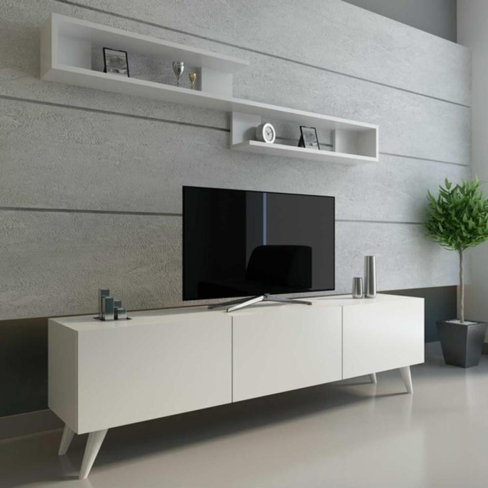 Newline Mobilya Emma Tv Ünitesi 150CM Beyaz Tv Ünitesi / Sehpası Fiyatı