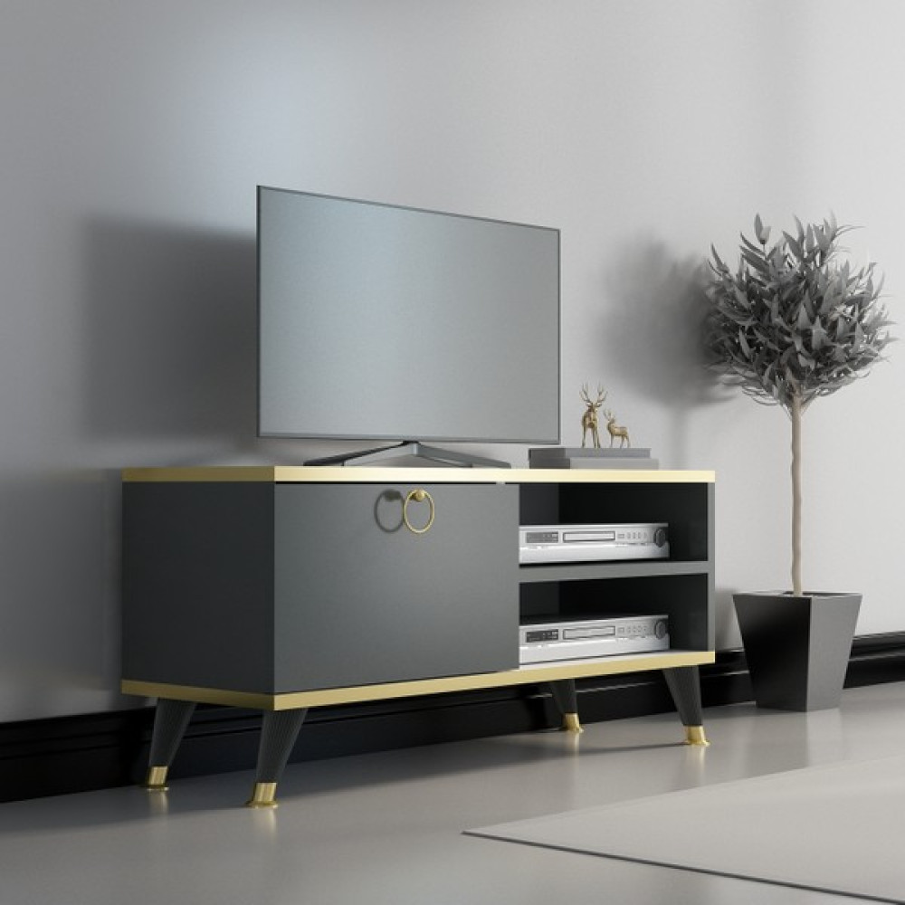 Newline Mobilya Gold Sweet Tv Ünitesi 90 cm Antrasit Gold Tv Ünitesi / Sehpası Fiyatı