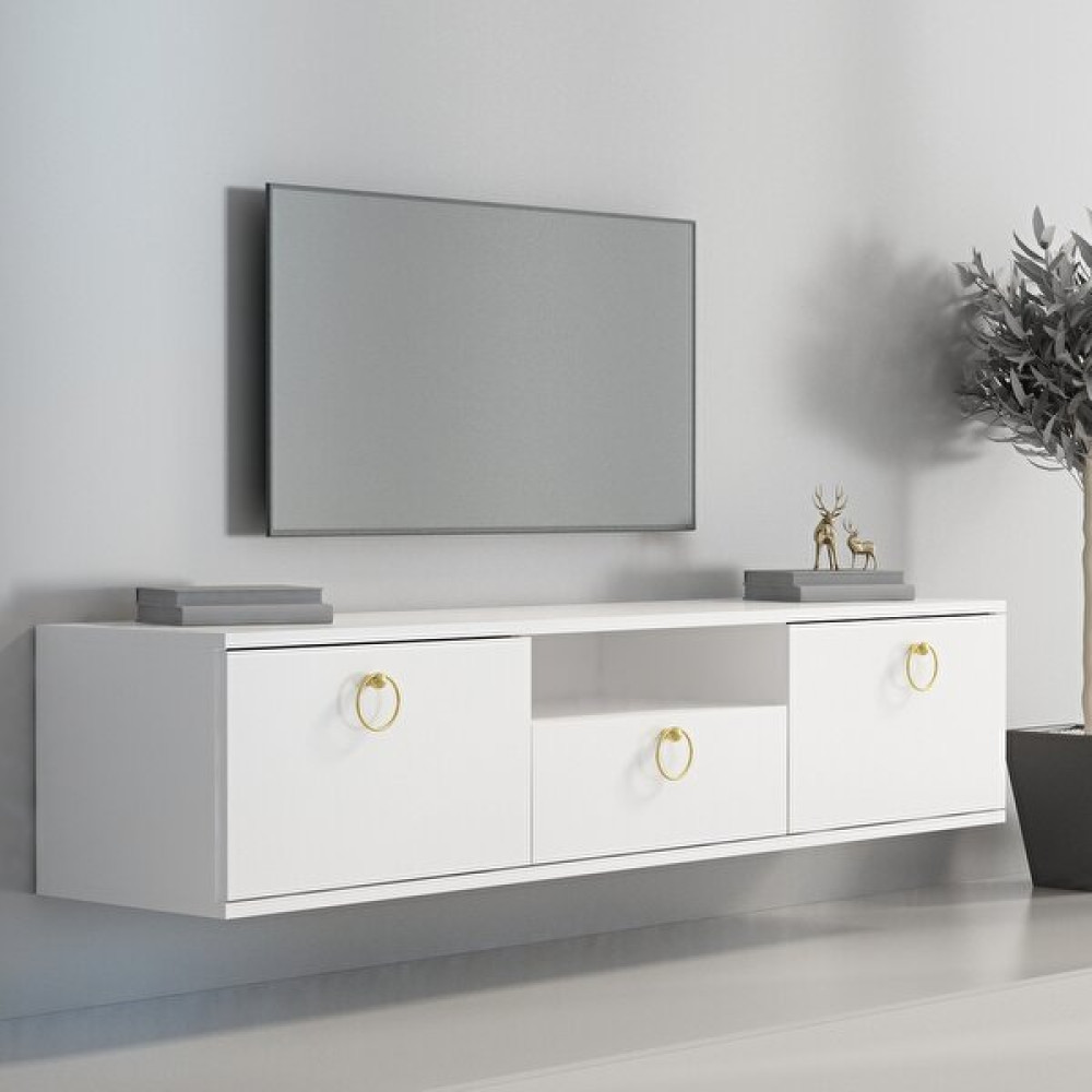 Newline Mobilya Wall Tv Ünitesi 150 cm Beyaz Tv Ünitesi / Sehpası Fiyatı
