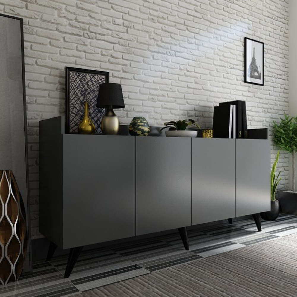 Newline Rio Konsol K1-2 Antrasit - 816 x 1800 x 450 mm Konsol Mobilya Fiyatı