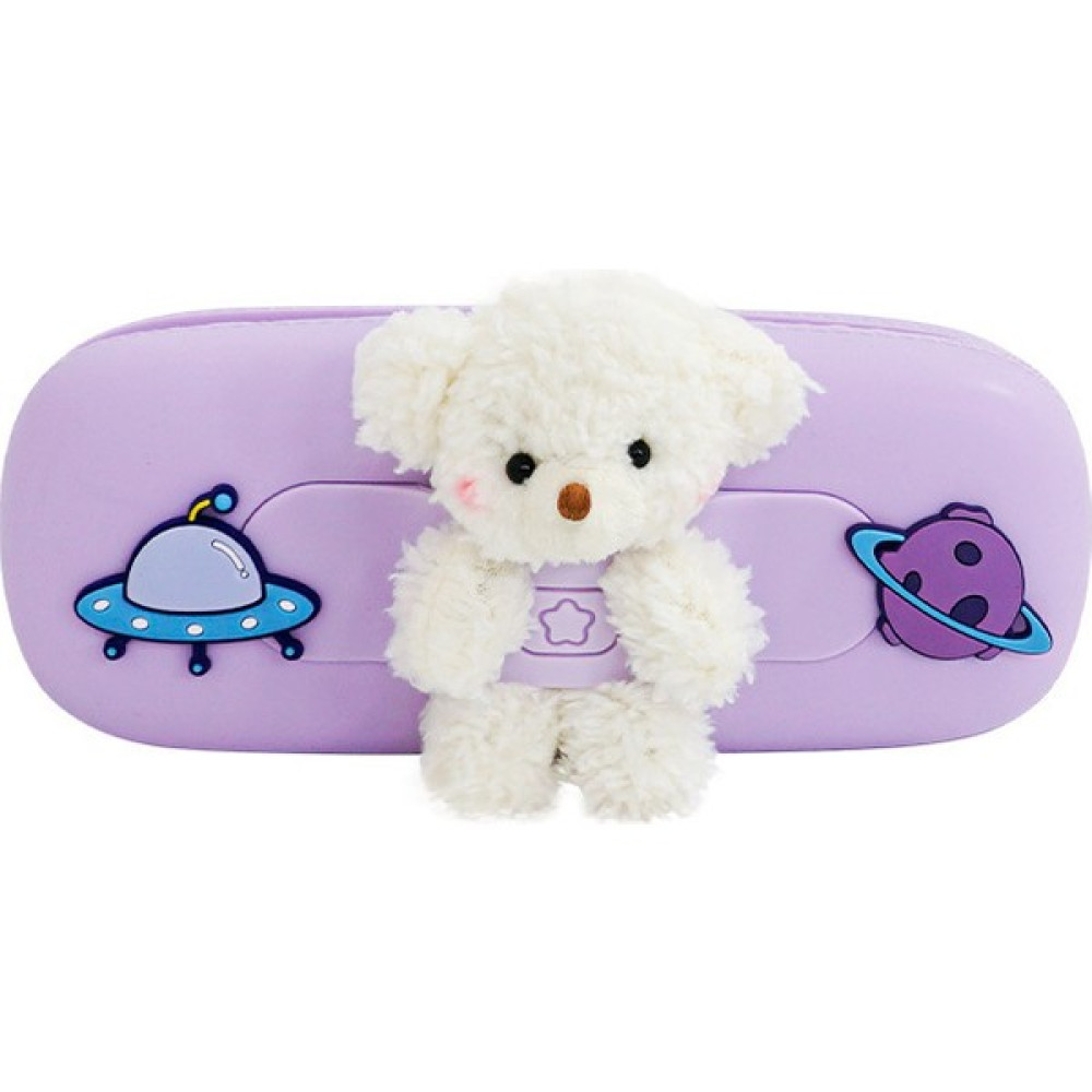 Newmebox 3D Pet Ayı Silikon Kalem Kutusu (Yurt Dışından) - Mor - 1 Adet Oto Boyaları Fiyatı