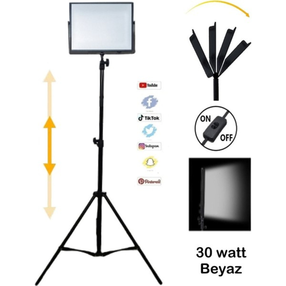 Newolexx Çekim Işığı Kare Slim Ring Light LED Softbox - Tiktok Youtuber Blogger Vlogger Make-Up Video Kamera Aksesuarları Fiyatı