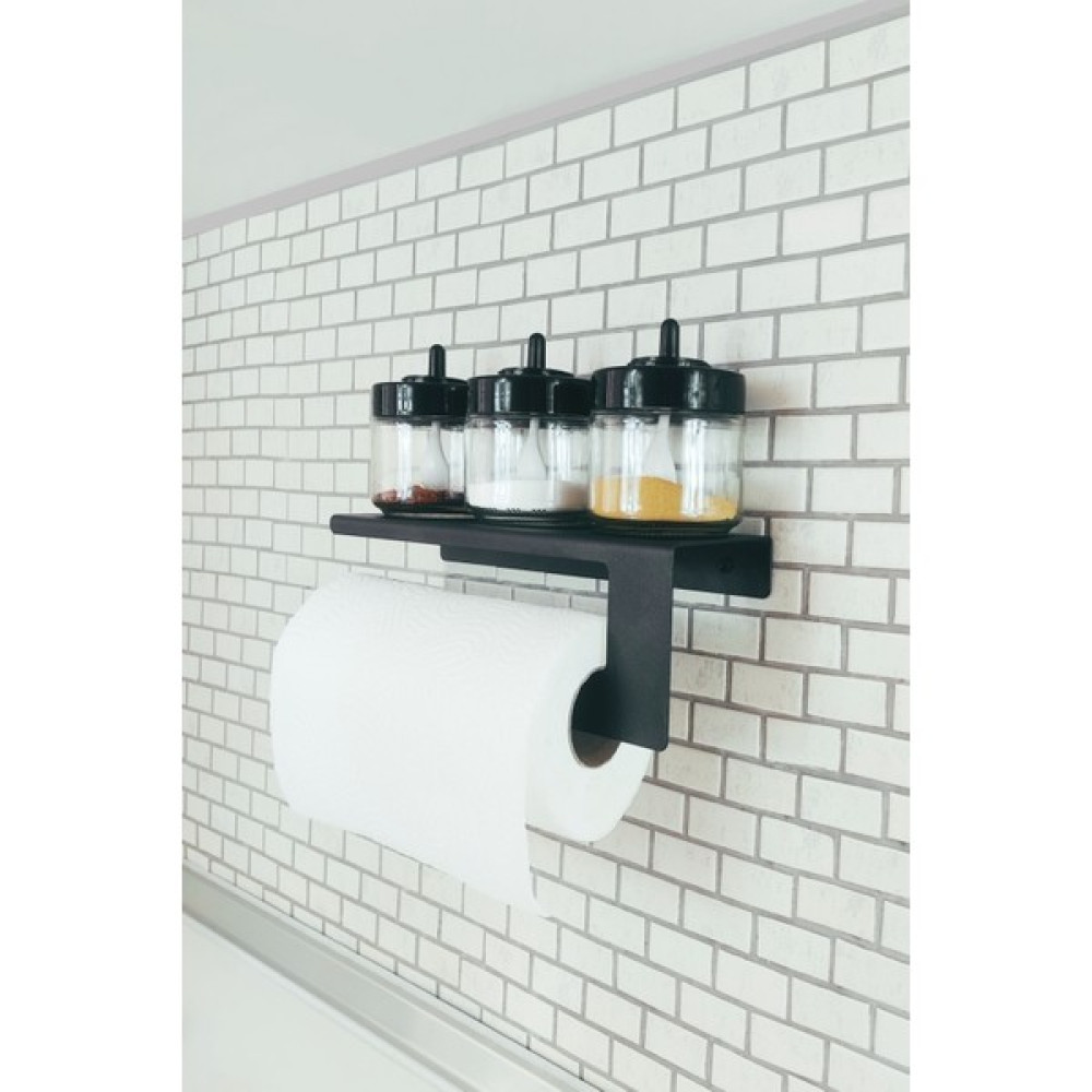 Newolexx Raflı Rulo Kağıt Havluluk Peçetelik Banyo Mutfak Düzenleyici Organizer-Siyah - Siyah Havluluk Fiyatı