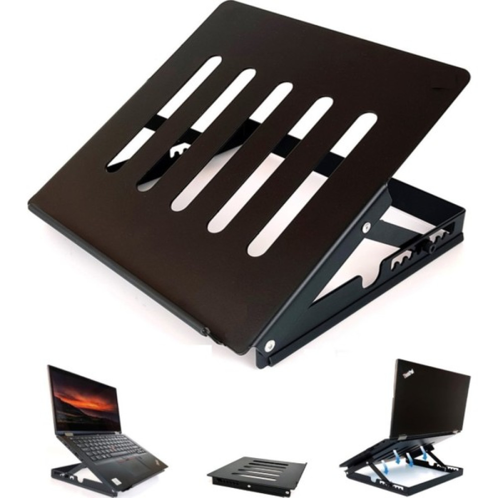 Newolexx Tüm Modellere Uygun Çelik Laptop Standı Notebook Sehpası Tablet Desteği Soğutucu Yükseltici Altlık - Siyah Dizüstü Bilgisayar Aksesuarları Fiyatı
