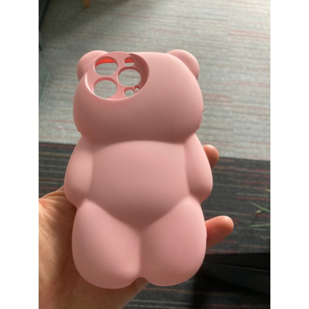 Newon Iphone 11/11 Promax/12/12 Pro/12 Pro Max/13/13 Pro/13 Promax/14/14 Pro/14 PLUS/14PROMAX Pembe Pink Slikon Ayıcık Bear Kılıf Cover Kapak Case Cep Telefonu Kılıfı Fiyatı