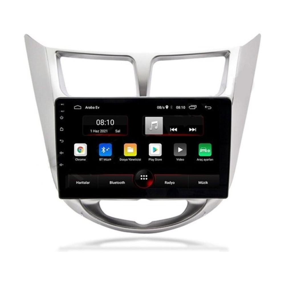 Newspace Hyundai Accent Blue 6gb Ram 64GB Rom 8 Çekirdek Carplay Navigasyon Multimedya Oto Görüntü Sistemleri Fiyatı