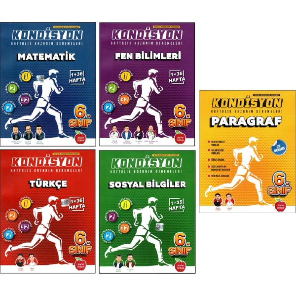 Newton Yayınları 6. Sınıf Matematik - Fen Bilimleri - Türkçe – Sosyal Bilgiler - Paragraf Kondisyon Denemeleri 5 Kitap Matematik Fiyatı