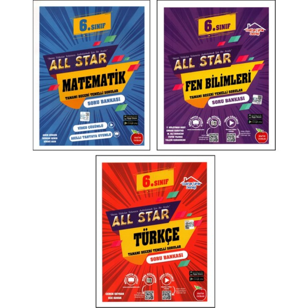 Newton Yayınları 6. Sınıf Matematik - Fen - Türkçe All Star Soru Bankası 3 Kitap Tüm Dersler Fiyatı