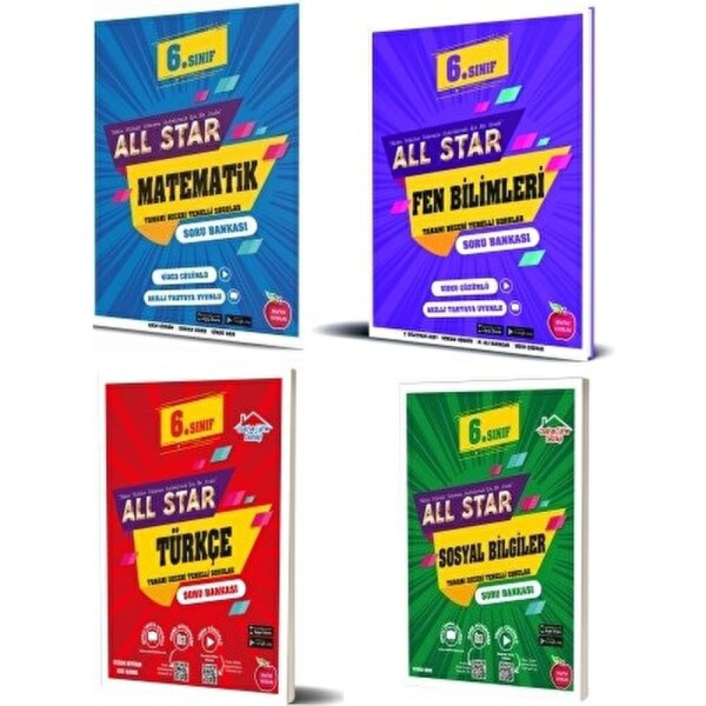 Newton Yayınları 6. Sınıf Matematik+Fen+Türkçe+Sosyal All Star Soru Bankası 4 Kitap Tüm Dersler Fiyatı