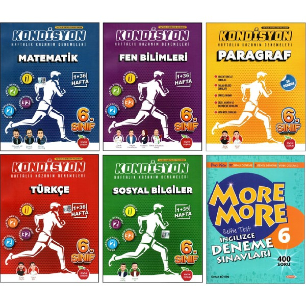 Newton Yayınları More And More 6. Sınıf Matematik – Fen Bilimleri -Türkçe – Sosyal Bilgiler – Paragraf – İngilizce Denemeleri 6 Kitap Matematik Fiyatı