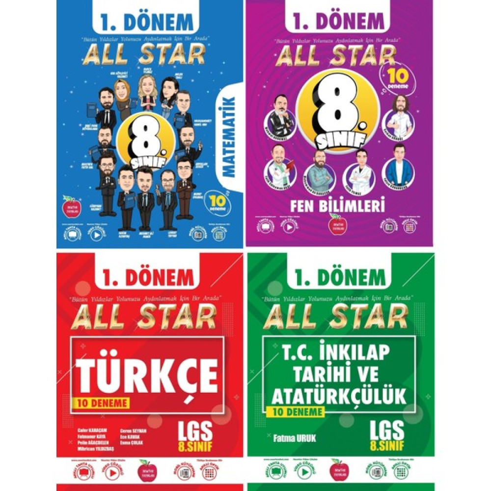 Newton Yayınları Newton 8. Sınıf LGS 1.dönem All Star 4 Branş Deneme Seti - LGS 1.dönem Deneme Tüm Dersler Fiyatı