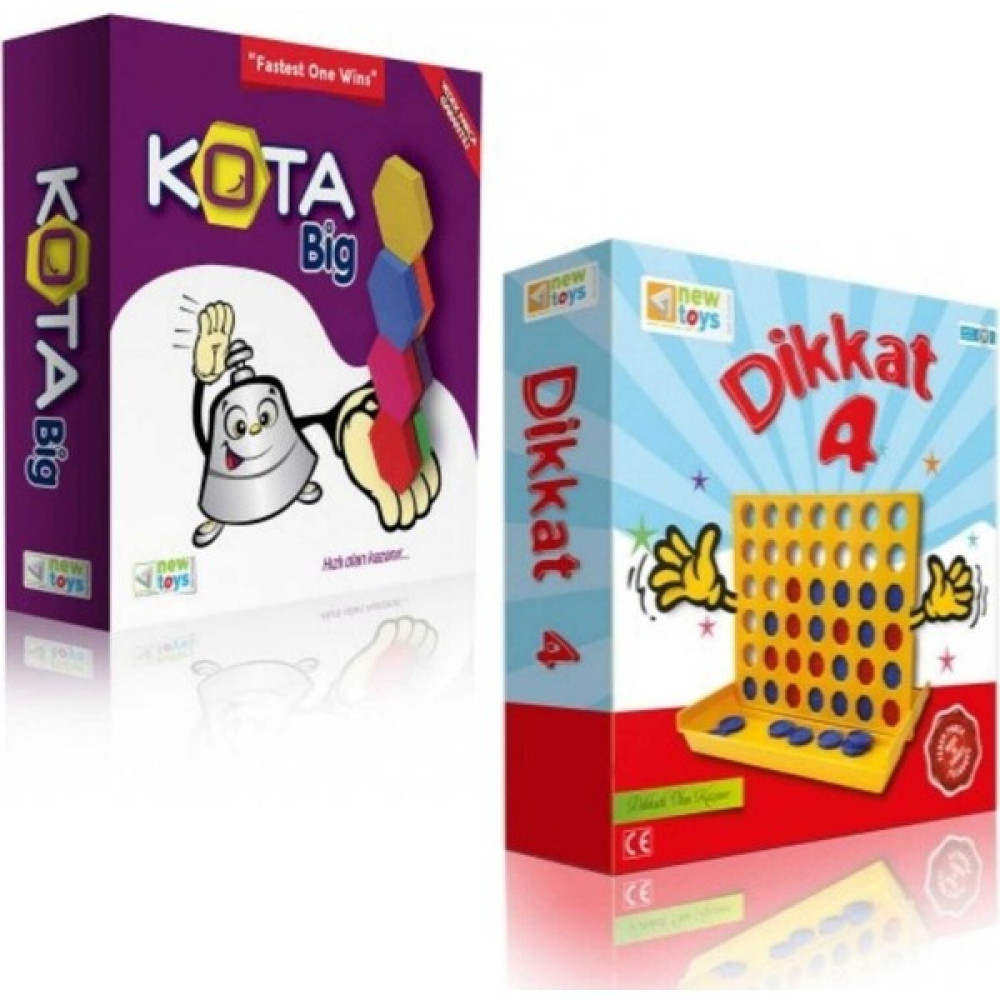 NewToys Dikat 4 ve Kota Big Oyunu, Dikat 4 Oyunu, Kota Big, Hedef 4, Kota Big, Altıgen Denge Oyunu Oyun Takımları Fiyatı