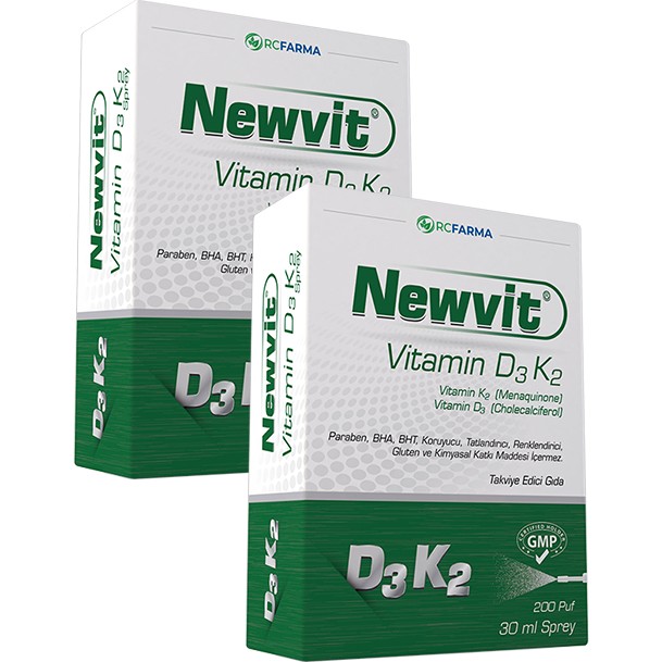 Newvit Vitamin D3 K2 Sprey 2 Adet RCFARMA 1.000 IU D3 ve 25 mcg K2 İçeriği ile Sağlıklı Yaşam SSD / Solid State Drive Fiyatı