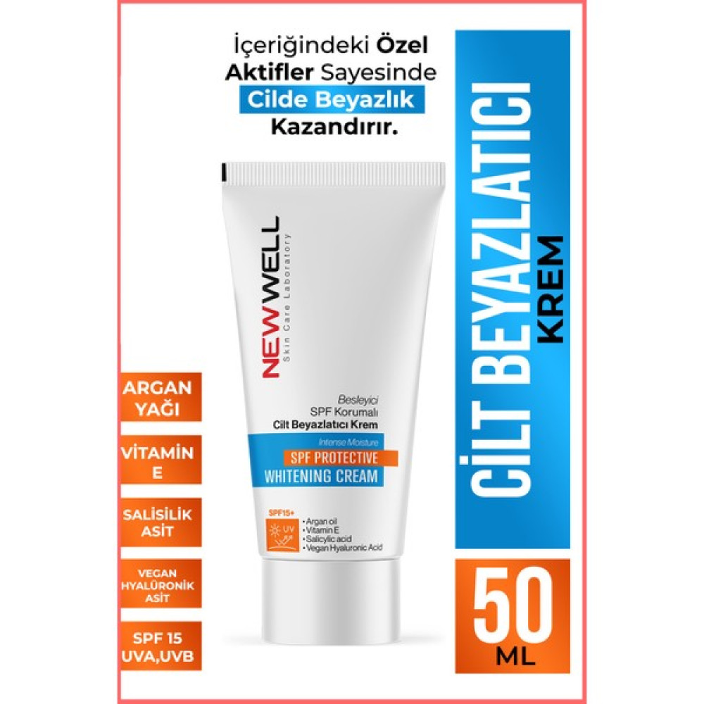 Newwell Besleyici Spf Korumalı Cilt Beyazlatıcı Krem 50ML Nemlendiriciler Fiyatı
