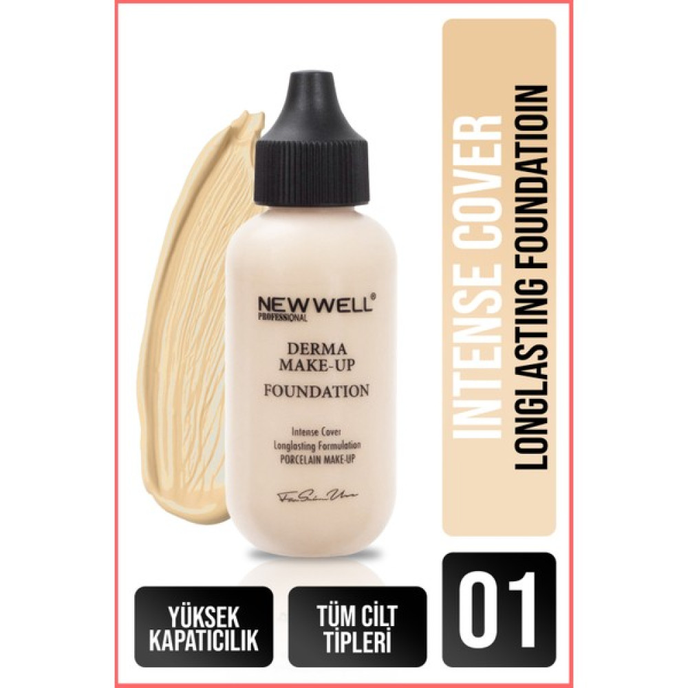 Newwell Derma Makeup Fondöten - Intense Cover 01 Fondötenler Fiyatı
