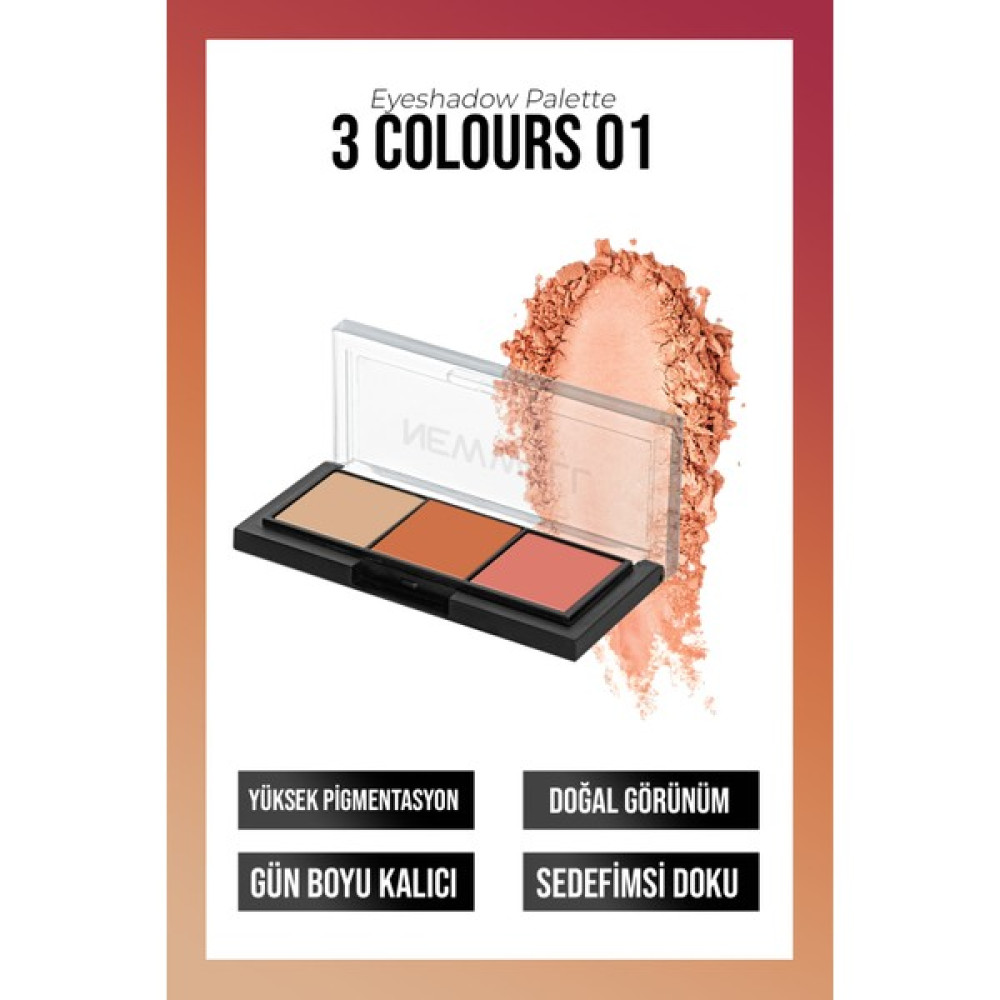 Newwell Porcelain Make Up 3lü Far Paleti NO01 Göz Farı Fiyatı
