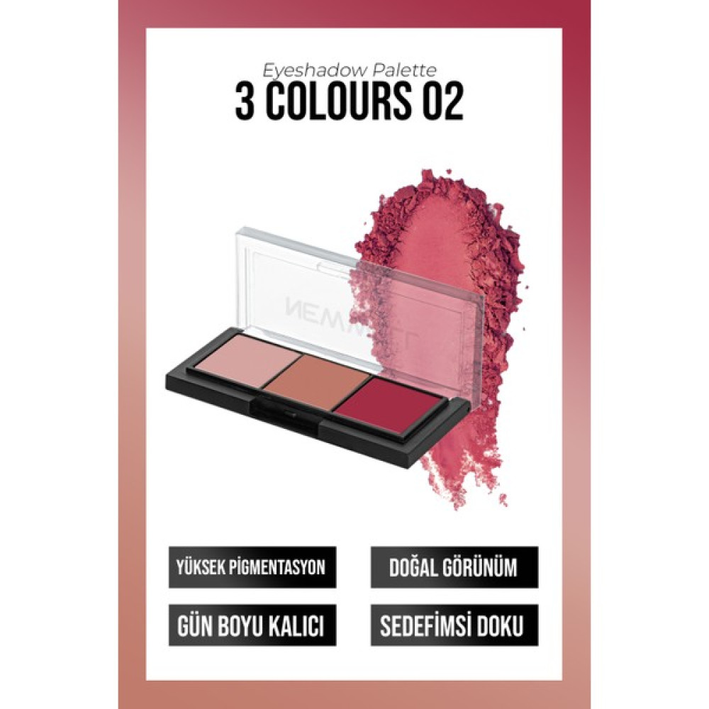 Newwell Porcelain Make Up 3lü Far Paleti NO02 Göz Farı Fiyatı