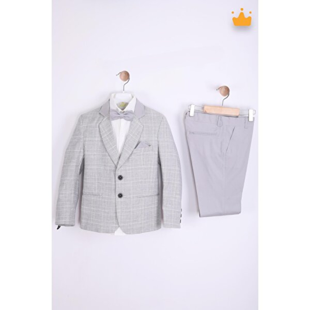 Nexactive Babyhola 7-8 Yaş Ceket Gömlek Pantolon Papyonlu 4'lü Erkek Çocuk Genç Takım Elbise Mezuniyet Bayramlık Düğün Damatlık Seti 5027 Erkek Çocuk Giyim Takımı Fiyatı