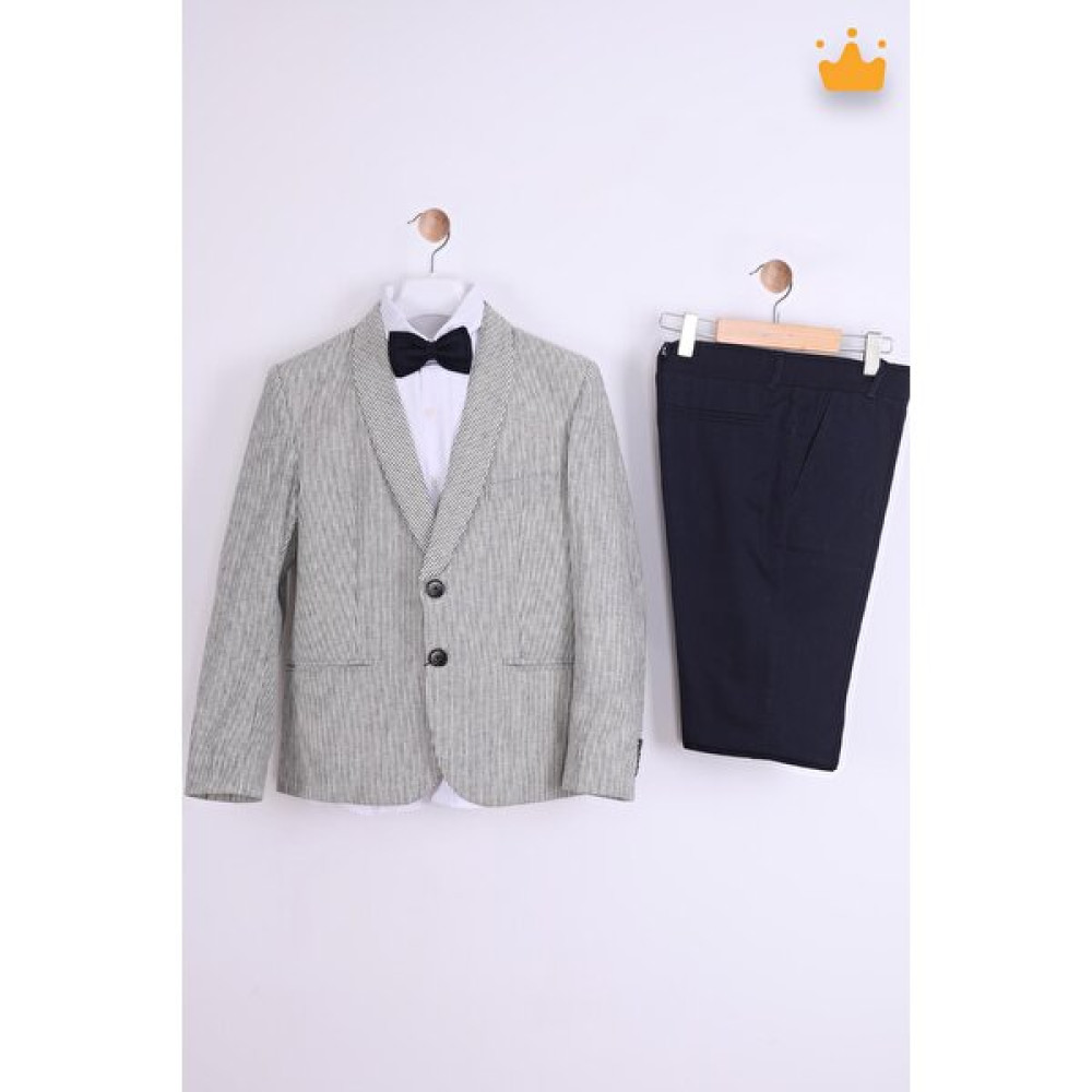 Nexactive Babyhola 9-10 Yaş Ceket Gömlek Pantolon Papyon 4'lü Erkek Çocuk Genç Takım Elbise Mezuniyet Bayramlık Düğün Damatlık Seti 5003 Erkek Çocuk Giyim Takımı Fiyatı