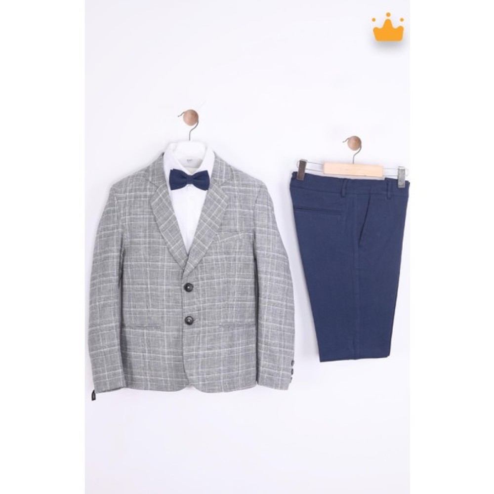 Nexactive Babyhola 9-10 Yaş Ceket Gömlek Pantolon Papyonlu 4'lü Erkek Çocuk Genç Takım Elbise Mezuniyet Bayramlık Düğün Damatlık Seti 5026 Erkek Çocuk Giyim Takımı Fiyatı