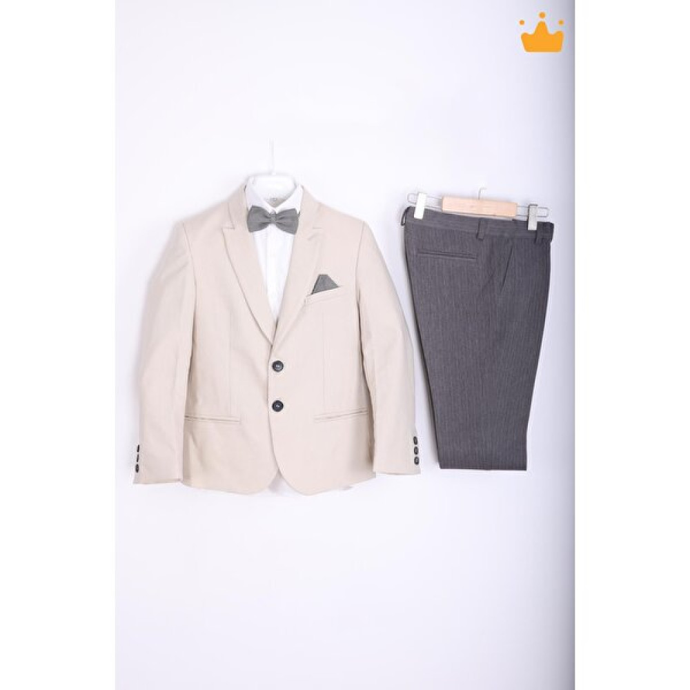 Nexactive Babyhola 9-10 Yaş Ceket Gömlek Pantolon Papyonlu 4'lü Erkek Çocuk Genç Takım Elbise Mezuniyet Bayramlık Düğün Damatlık Seti 5054 Erkek Çocuk Giyim Takımı Fiyatı