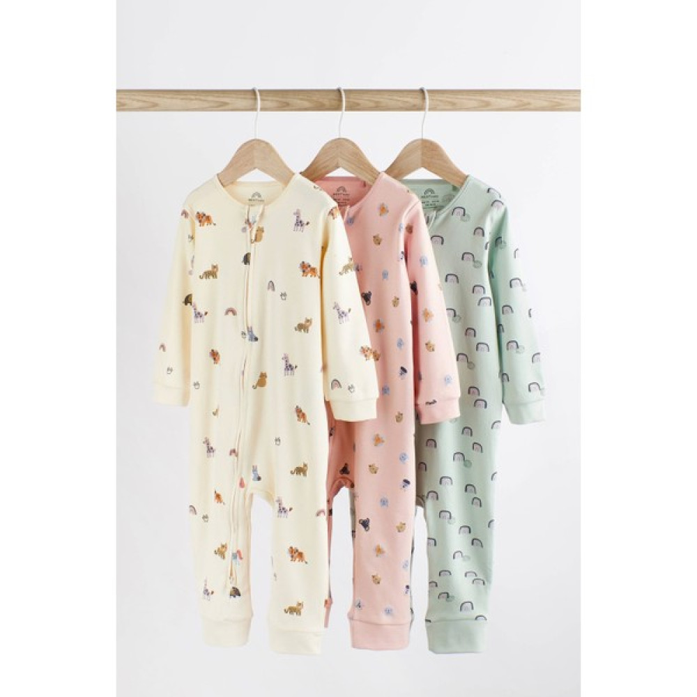 Next Baby Baby Pamuklu Krem Animal 3’lü Tulum Set Bebek Tulumu Fiyatı