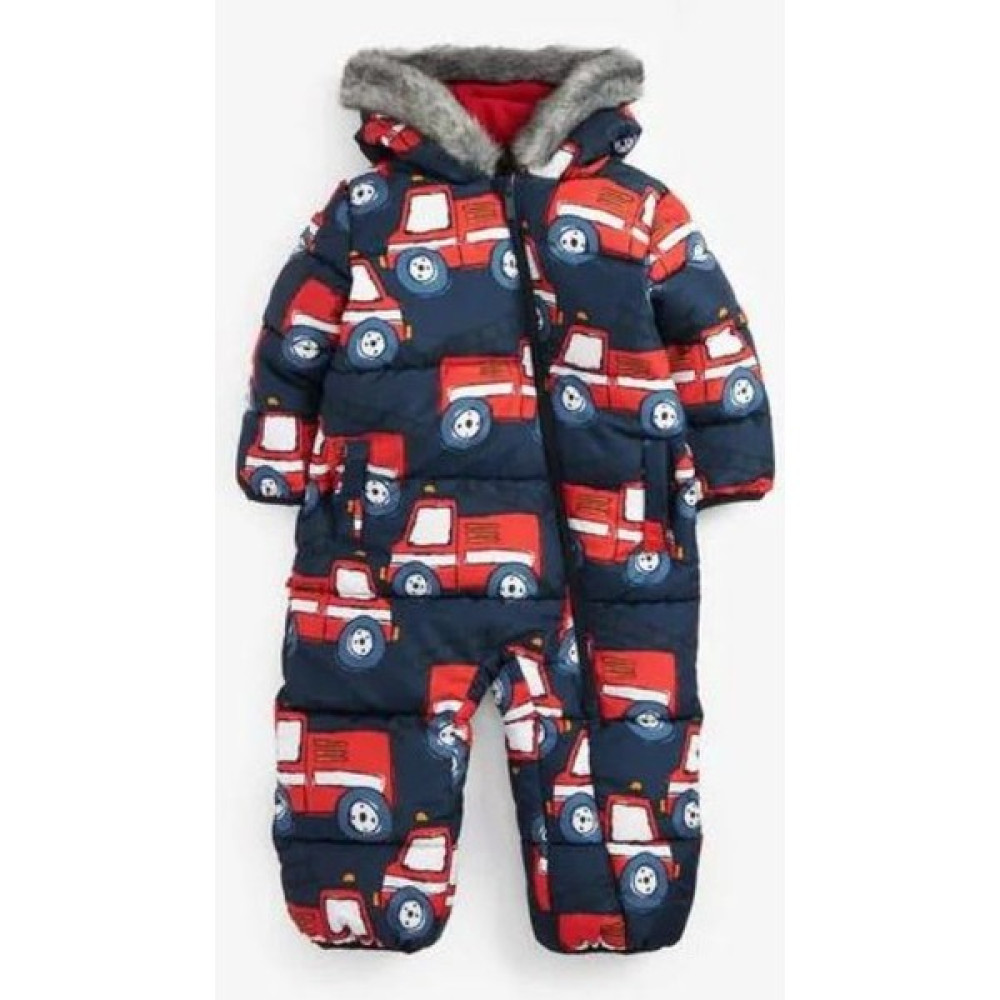 Next Baby Çocuk Araba Baskılı Suni Kürk Astarlı Kapüşonlu Astronot Tulum / Kar Tulumu Erkek Çocuk Mont Fiyatı