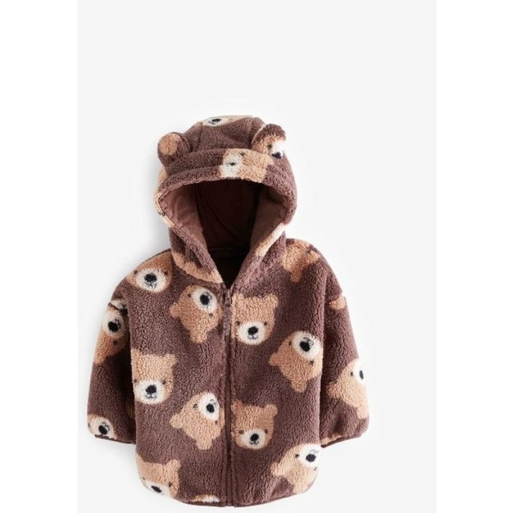 Next Baby Kahverengi Ayıcık Peluş Borg Ceket Kız Çocuk Kazak & Süveter & Triko Fiyatı