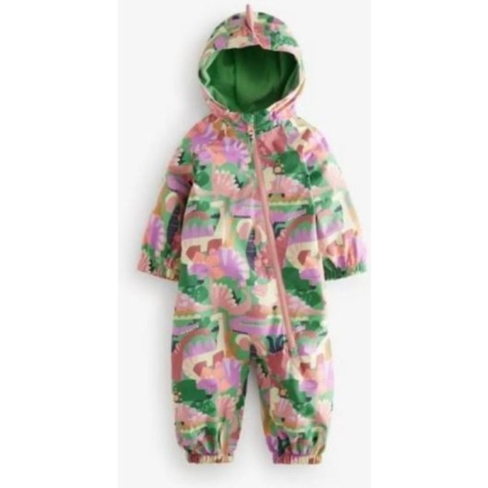Next Baby Kız Çocuk Ağaç Desenli 3D Dinazor Detaylı Polar Astarlı Su Geçirmez Toz Pembe Astronot Tulum10 Kız Çocuk Yağmurluk Fiyatı