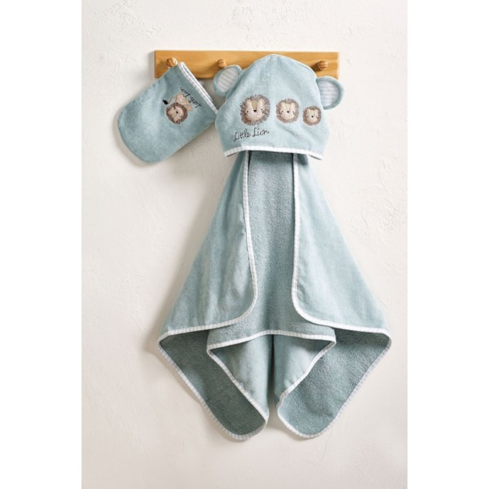 Next Baby  Pamuklu Mavi Aslan Kapüşonlu Bebek Banyo Havlusu - Tek Ebat Oto Boyaları Fiyatı