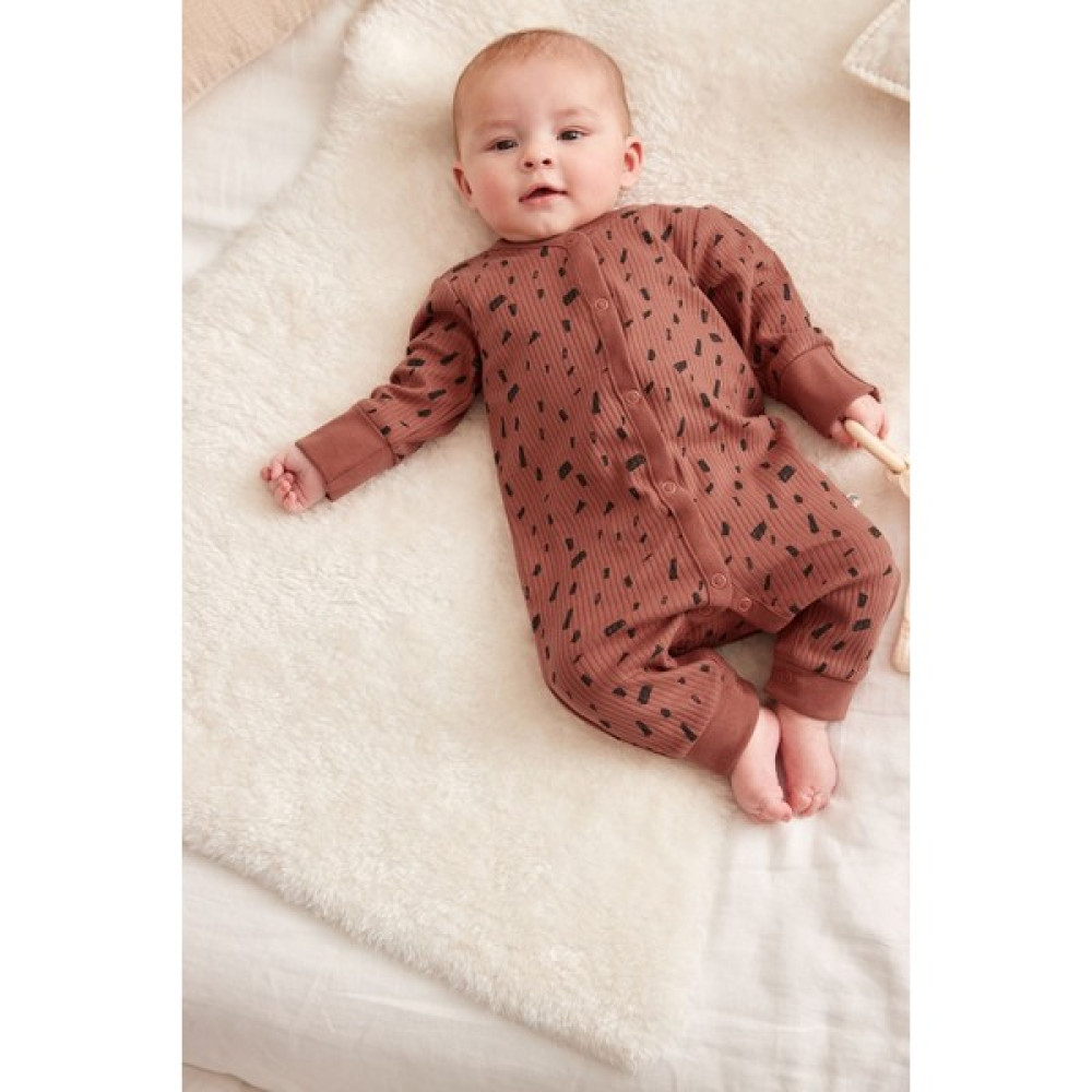 Next Baby Pamuklu Navy Blue Rust Brown 3’lü Tulum Set Bebek Tulumu Fiyatı