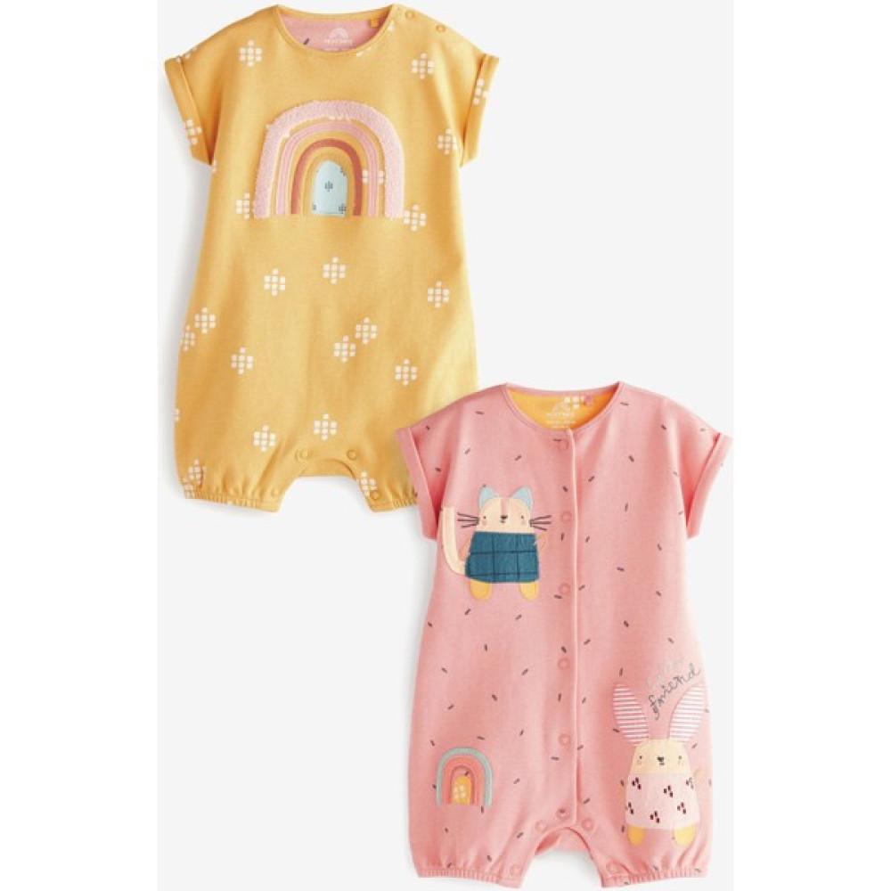 Next Baby Tavşan Desenli 2li Kısa Tulum Romper Seti Bebek Tulumu Fiyatı
