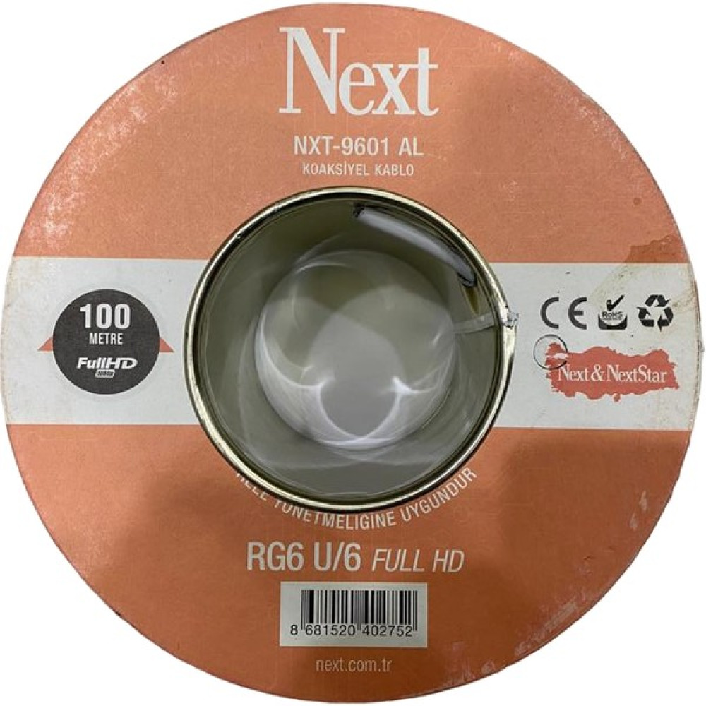 Next NXT-9601 Rg6 U/6 Anten Kablosu 100 Metre Uydu Kablosu Fiyatı