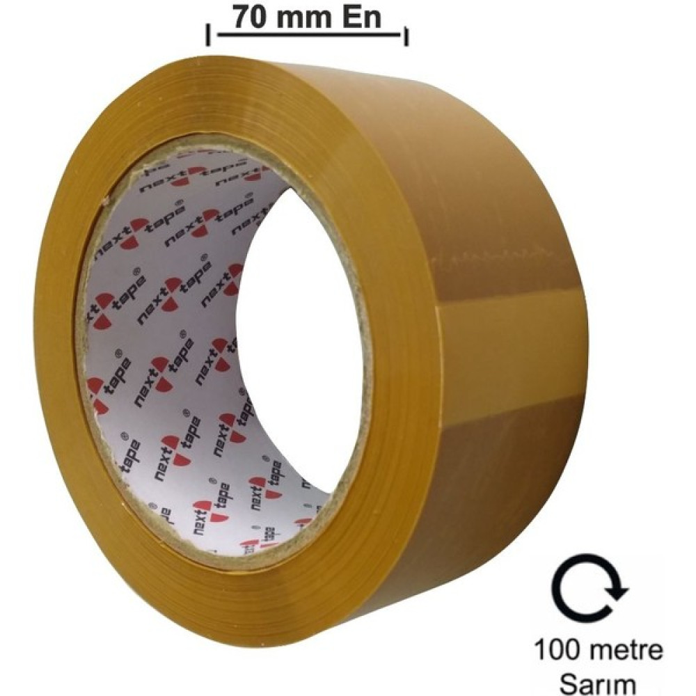 Next Tape Koli Bandı Taba Kahverengi 70 mm x 100 mt Bant Fiyatı