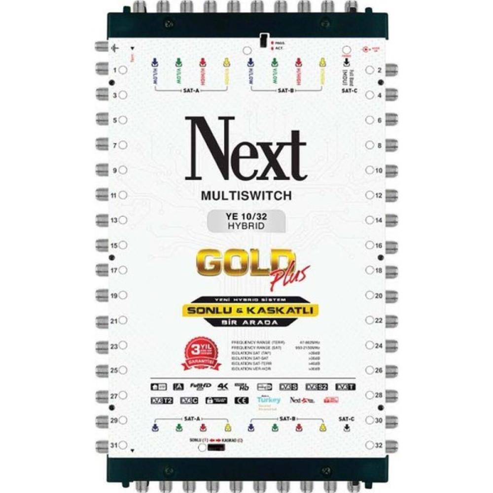 Next Uydu Santral 10/32 Sonlu Kaskatlı Multıswıtch Hibrit (Adaptör Dahil) Next Oto Boyaları Fiyatı