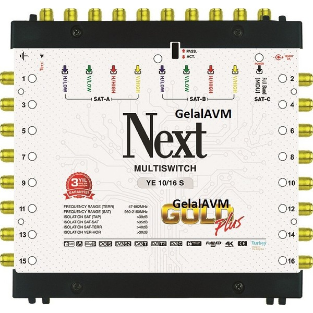 Next YE-10/16 Sonlu Multiswitch + Adaptör Oto Boyaları Fiyatı