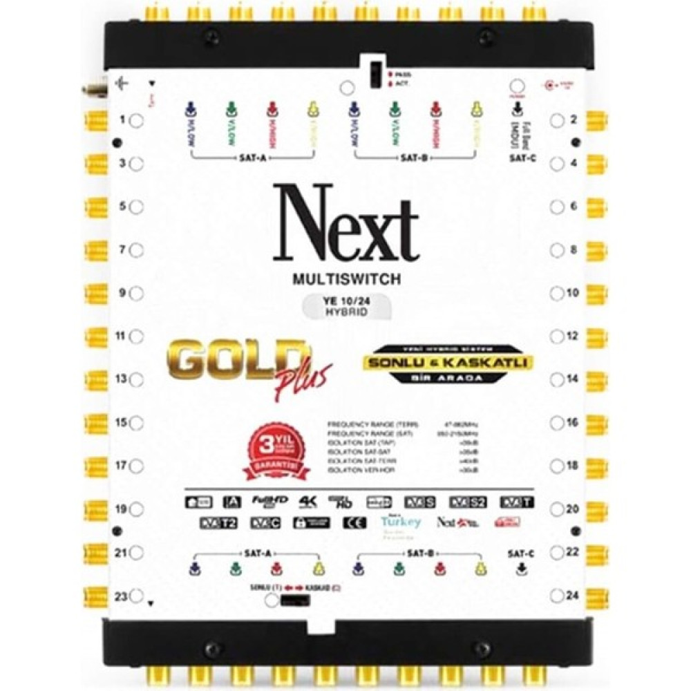 Next Ye-10/24 Hybrid Sonlu ve Kaskatlı Bir Arada Gold Plus Multiswitch Uydu Santrali 130031 Oto Boyaları Fiyatı