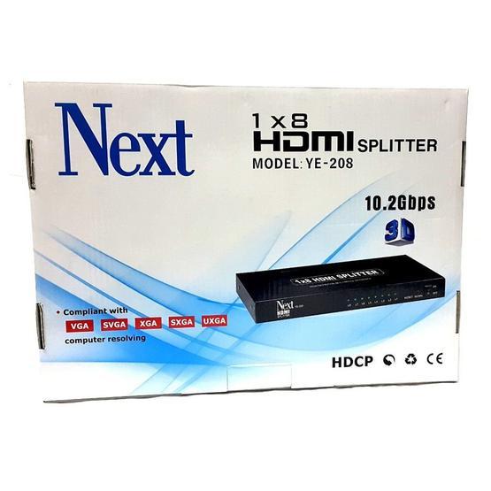 Next YE-208 1x8 HDMI SPLITTER Full HD 4K Destekli