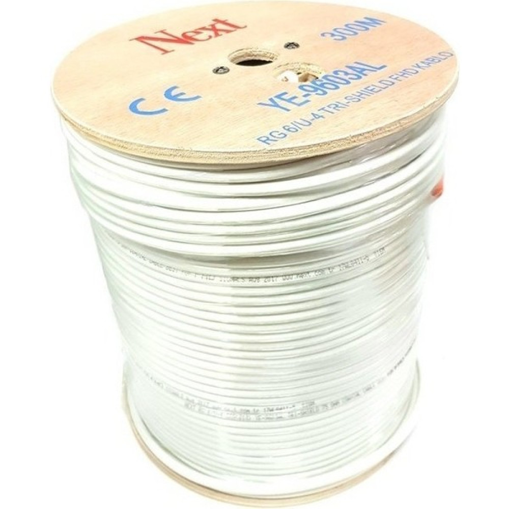 Next YE-9603 RG6U4 Hd Trishield Anten Kablosu 300 Metre - Beyaz Oto Boyaları Fiyatı