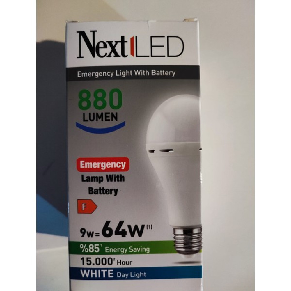 Nextled 9W Şarjlı Ampül Beyaz Işık Led Aydınlatmalar Fiyatı