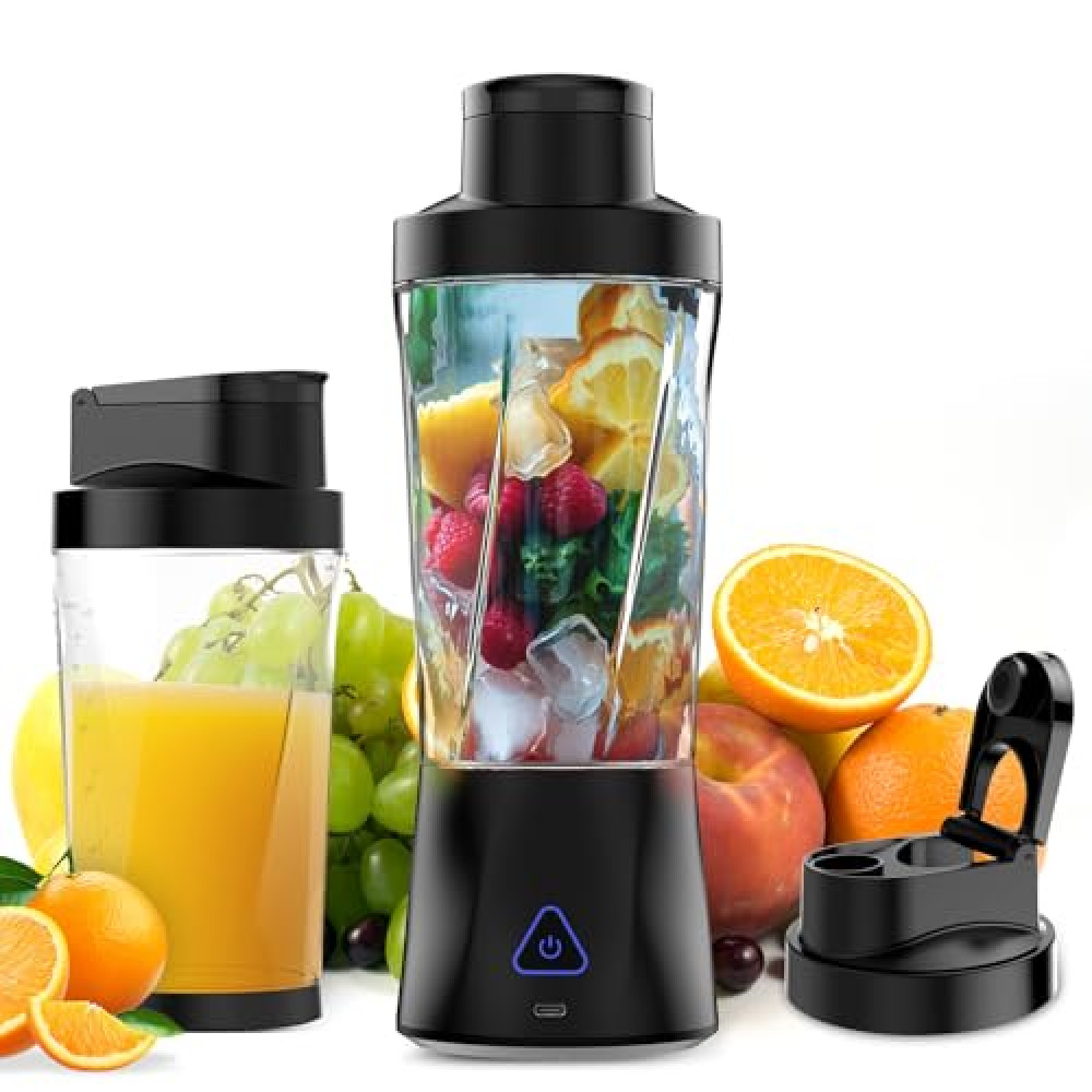 neza Personal Blender, 360 Watt Portable Blender-for Shakes & Smoothies, 24oz Cordless Mini, 6000mAh, Self Cleaning and BPA Free Portable Juicer with 6 Sharp Blade, Black Kitchen Robots Fiyatı