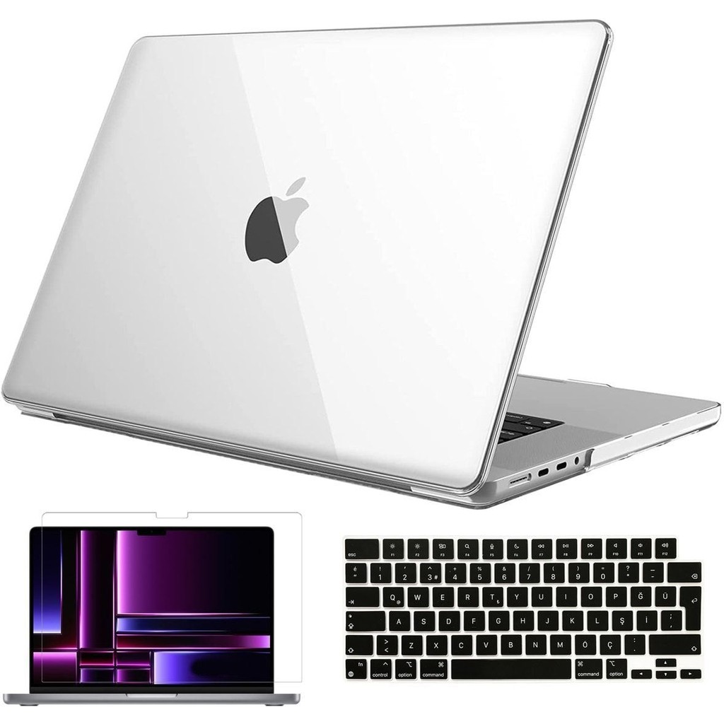 Nezih Case Apple Macbook Air 13.6 Inç M2 Çip A2681 Tam Uyumlu Alt Üst Kılıf Klavye Kılıfı Ekran Koruyucu Film Cep Telefonu Kılıfı Fiyatı